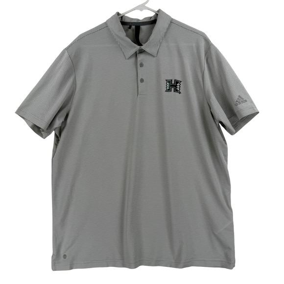 adidas Other - Hawaii Rainbow Warriors Polo Shirt Adidas Mens Large Gray UH Manoa NCAA Football
